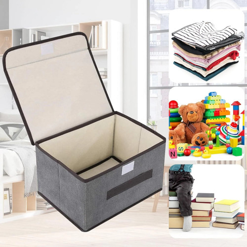 Grey storage boxes - 1-3x,