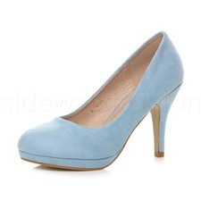 Womens ladies high mid heel