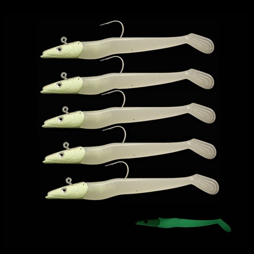 5pcs luminous glow jig head - glow,