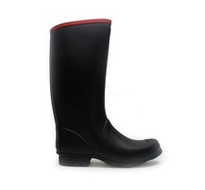 Hunter Argyll Full Knee Rubber Unisex Calf Length Black Black Boots Size UK 6