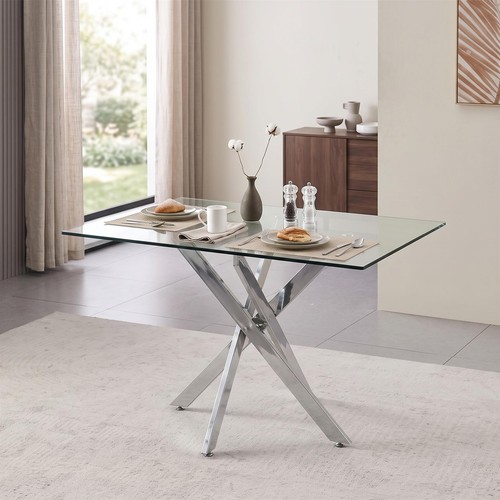 Rectangle glass dining table - rectangle,
