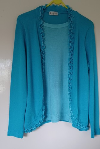 Keeno turquoise mock twinset - keeno,