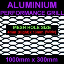Black Aluminium Racing Grille Net Vent Car Tuning 4x13mm Mesh L 100cm x H 30cm