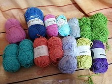 700g MIXED COTTON YARNS - SIRDAR/RICO/STYLECRAFT + 140g RED HEART SCRUBBY YARN