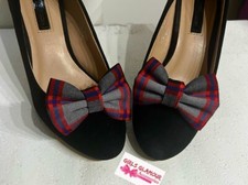 MacPherson Modern Hunting Shoes Bow Brooch Tartan Fabric Burns Night Scottish