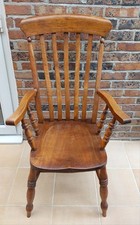 Antique Windsor Country Farmhouse Kitchen Carver Chair - Great Clean Condition