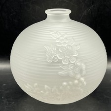 Vtg Avon Frosted Glass Round