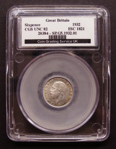 Sixpence 1932 lustrous unc - lustrous,