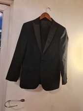 Moss London mens 2 pce suit SKINNY FIT Ch UK 38in EU48 W 32in L28 wedding Navy