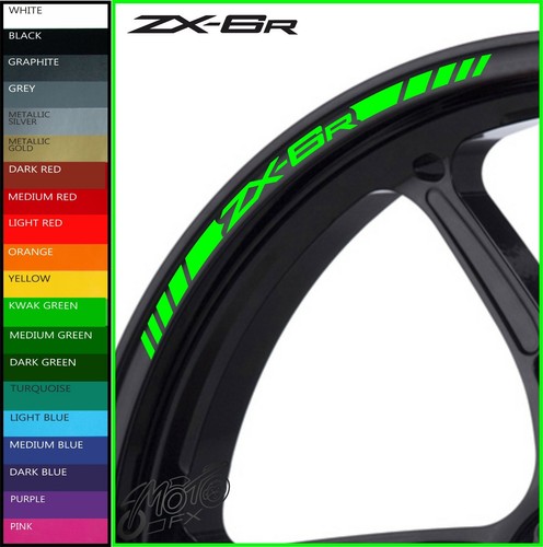 Zx6r wheel rim decals - wheel, stickers