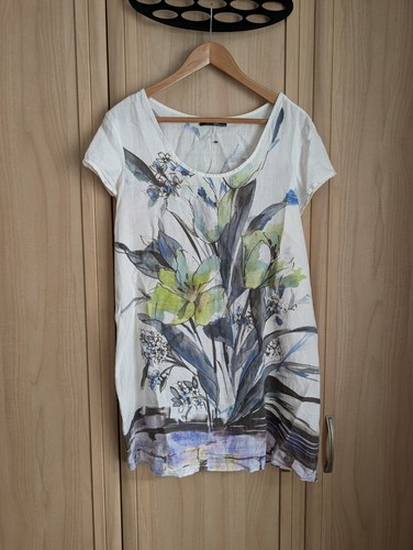 Peruzzi 100 linen dress white - linen,