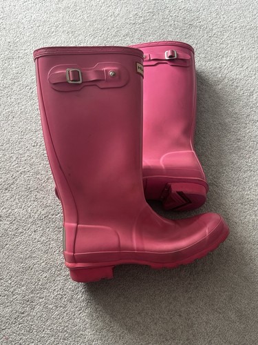 Hunter pink wellies gloss - hunter,
