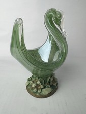 Vintage Murano Green Glass