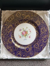 Vintage Large MINTON Bone China cobalt blue Gilt Decorative Boxed