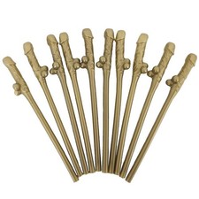 Reusable Willy Straw Dark Gold