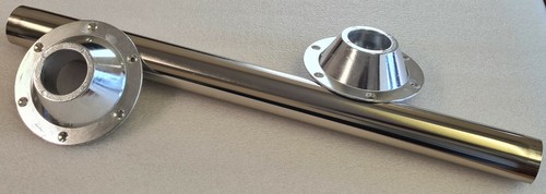 Chrome island table - table, leg