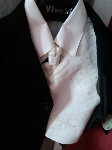 Boys black suit with ivory - boys,