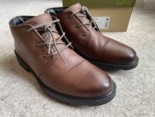 HOTTER 'Focus' mens Mocha leather Gore-Tex lined smart/casual boot size UK8/EU42