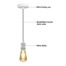 Vintage brass e27 pendant - brass,