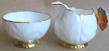 AYNSLEY CROCUS B1198 BUTTERFLY CREAMER AND SUGAR BOWL (12050)