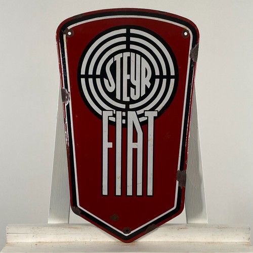 Fiat enamel sign 50x30cm - enamel,