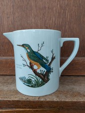 Vintage Portmeirion Pottery Jug Kingfisher / Bullfinch Pitcher Height 14.5cm