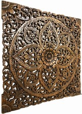 Floral Wood Carved Wall Art