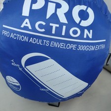 Pro Action Adult Envelope Sleeping Bag Wide eCarry Sack Camping 300GSM.