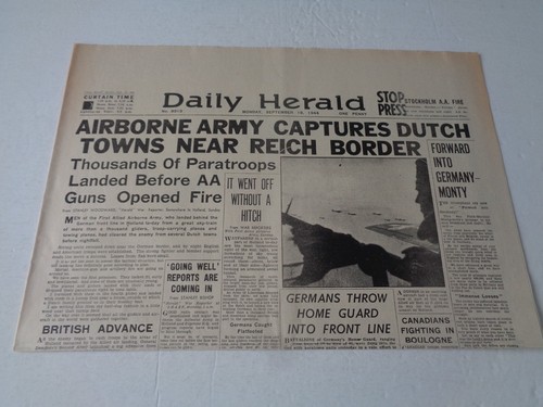 Ww2 wartime newspaper daily - newspaper,