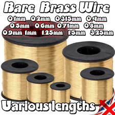 Brass wire (Bare) Art and crafts Hobbies Jewellery Models Armature Floristry UK