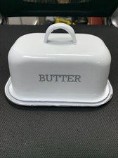 KitchenCraft Stainless Steel Covered Butter Dish Tray with Lid *DENT*