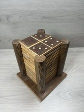 Handmade Wooden Large Dominoes Stacking Set Complete
