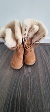 UGG Montclair 1892 Lace Up Fur Shearling Lined Mid Calf Boots UK 3.5