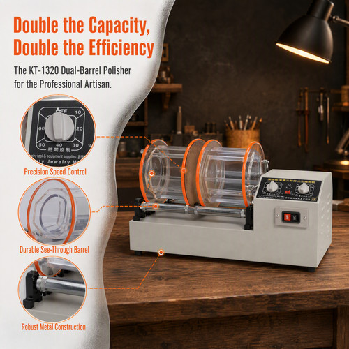 Double rotary barrel - barrel, polisher