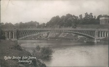 Tewkesbury Mythe bridge on river severn Real photo WJ gardner record office