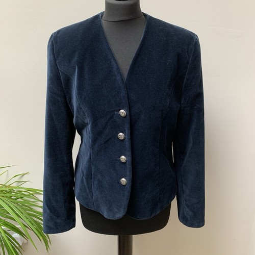 Vintage dark blue velvet - dark,