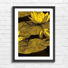 Vintage Water Lily Botanical