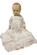 Vintage 1950s Sarold Manufacturing Co. Ltd. Baby Doll Blue Eyes White Dress PPWH
