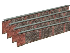 PRE-CUT 8ft STONE & BRICK WALL CARD KIT- N GAUGE / 2MM SCALE FOR MODEL RAILWAY