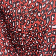 Ladies Becksondergaard Modal Wool Red Animal Print Scarf Lightly Worn 192 X 89