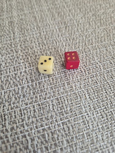 Vintage miniature 6mm dice - vintage,