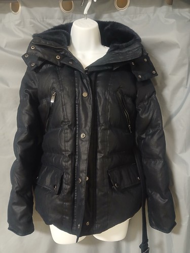 Black zara woman down jacket - black,