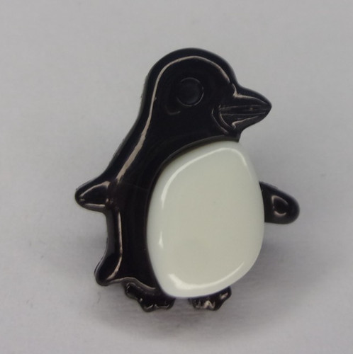 Cute black white penguin - white,