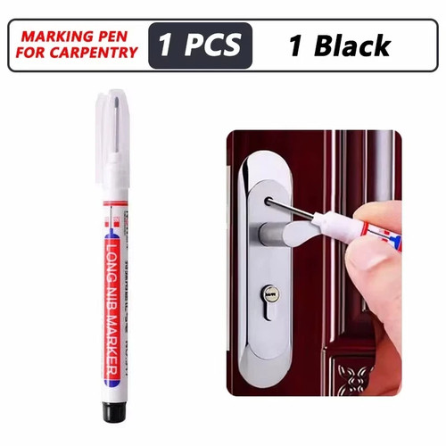 10pcs black deep hole long - black,