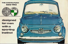 Steyr-Puch 650 TR II 1966-1968 UK Market Foldout Sales Brochure Fiat 500