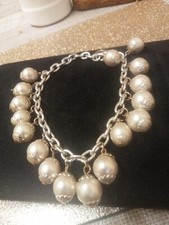 mother of pearl shell Pearl charm bracelet