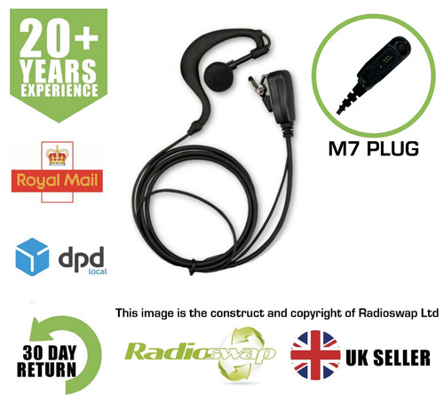 Shape earpiece with mic - g-shape,