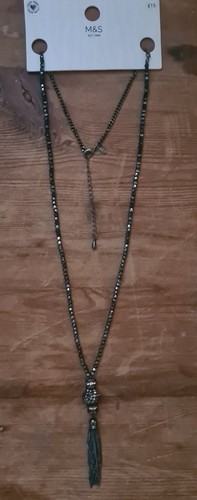 And necklace black tone - s,