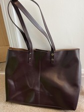 Hobbs Leather Ladies Tote Bag Burgundy Colour Excellent Condition