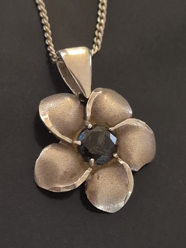 Vintage 925 silver plumeria - vintage,